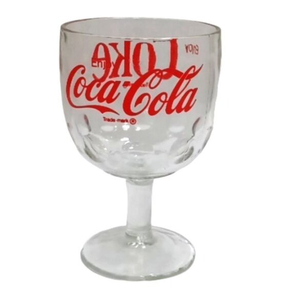Vintage Coca-Cola Advertising Stemmed Goblet "Enjoy Coke" 12 fl. oz. - Picture 1 of 6
